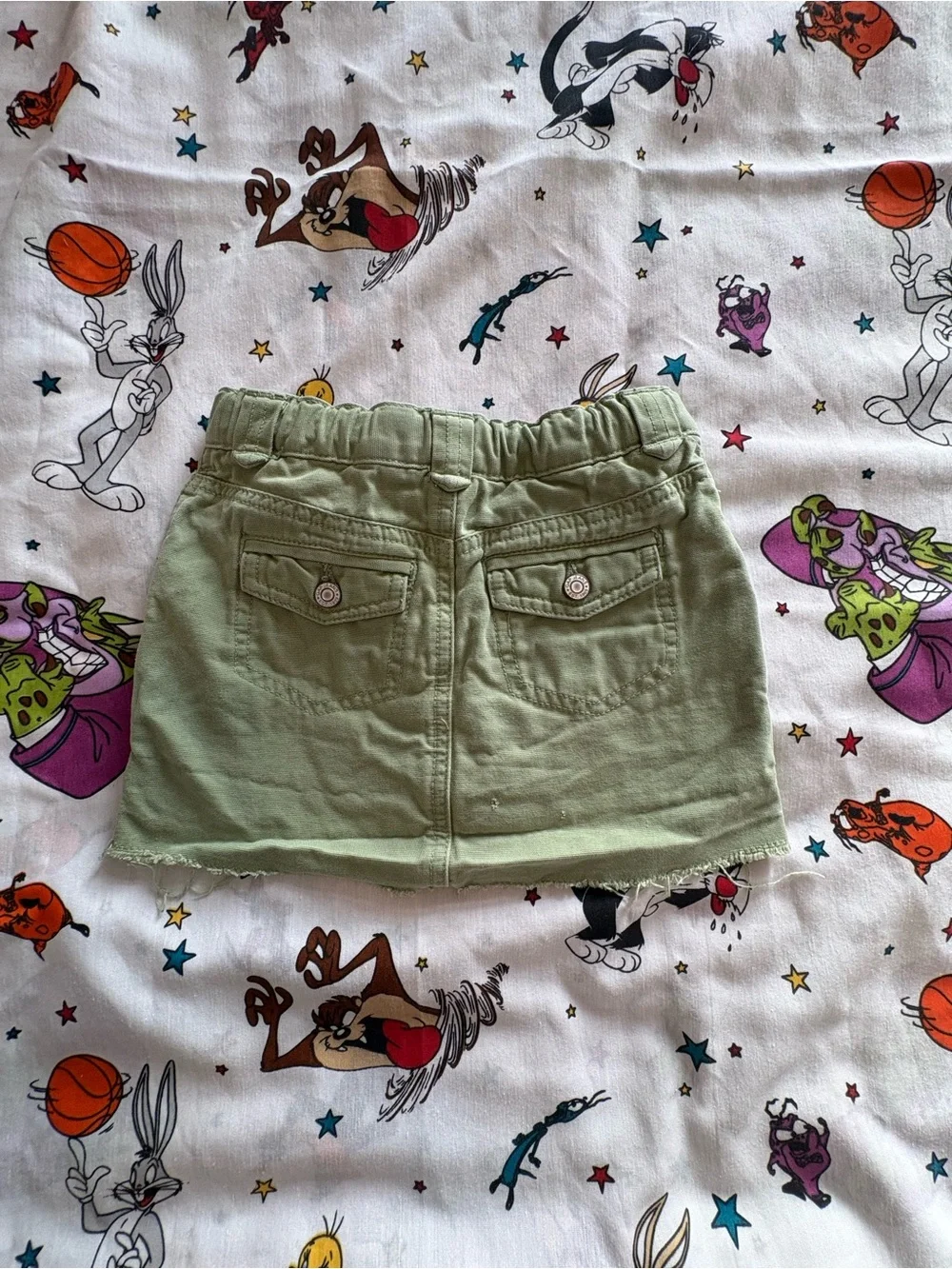 GAP Kids Light Green Skirt with Pink & White Floral Trim